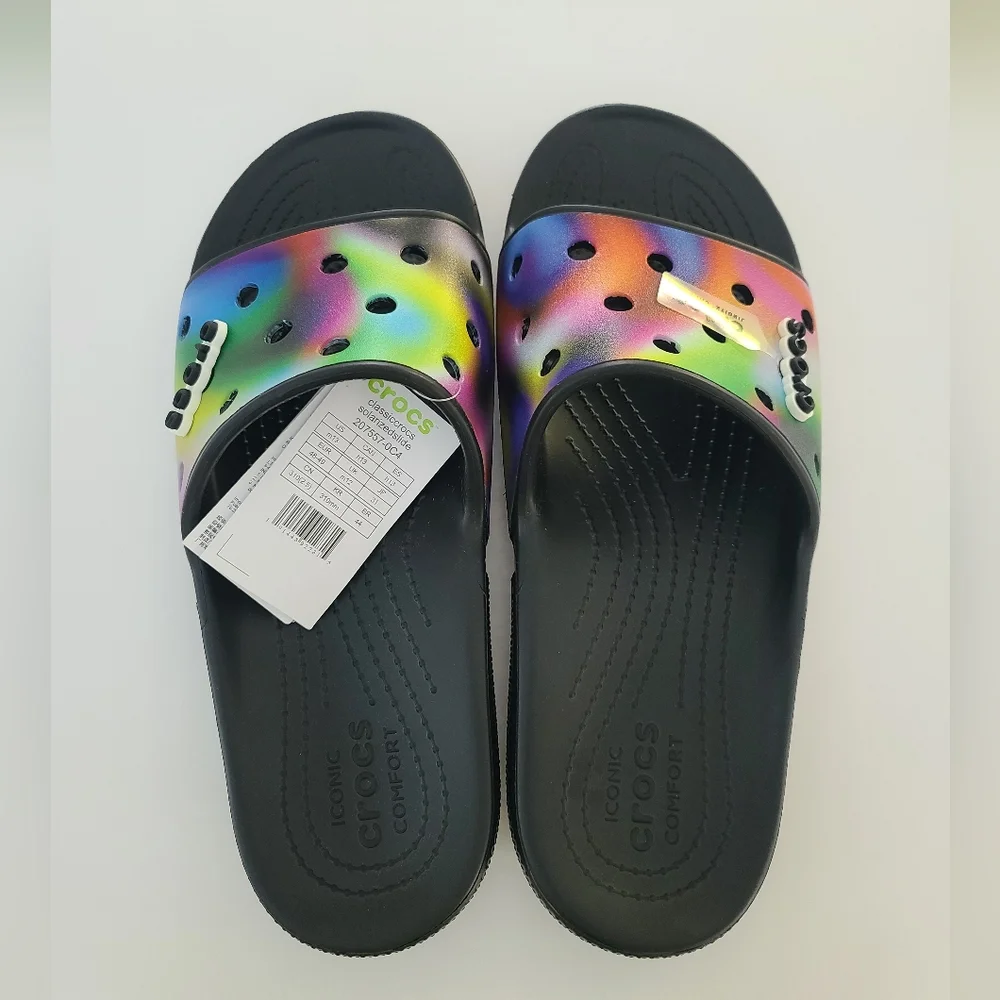Crocs Men's Classic Solarized Slides Sandals Multicolor Size 13
